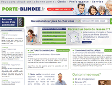 Tablet Screenshot of porte-blindee.fr